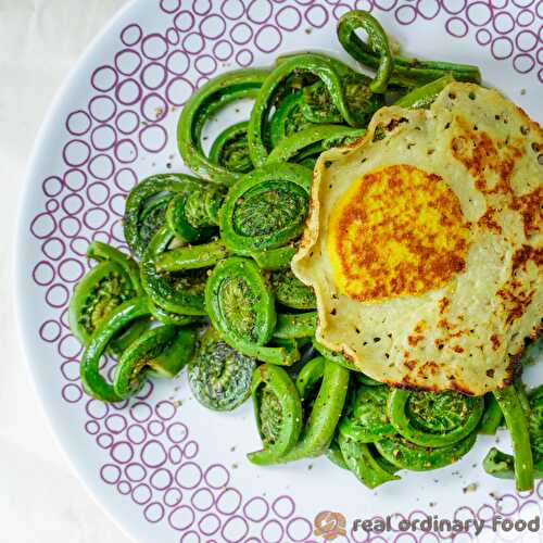 Lemony Fiddleheads in Vegan Butter