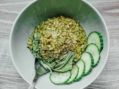 Cooking with White Wine: Dandelion Risotto Recipe ⋆ Earth to Veg