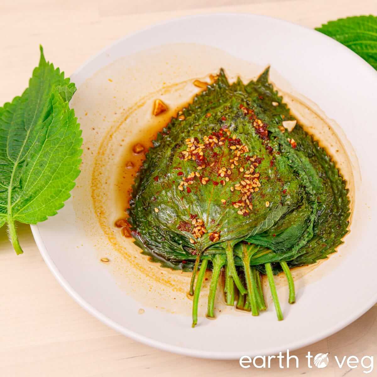 Kkaennip Jjim (Korean Perilla Leaves Recipe)