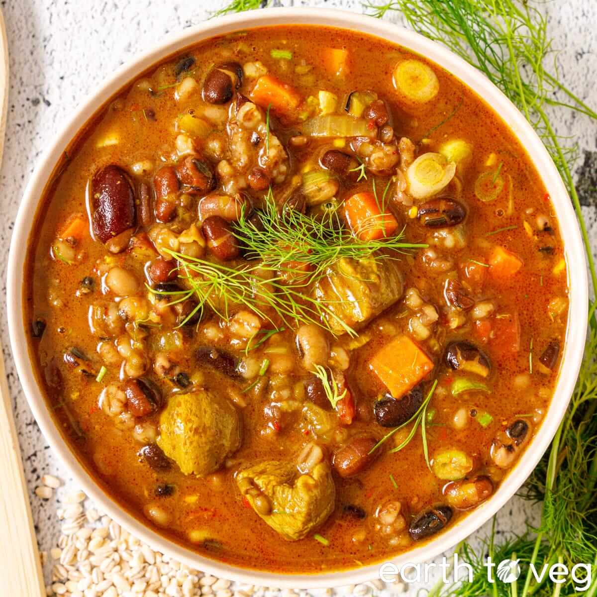 Mashawa (Afghan Barley Bean Stew)