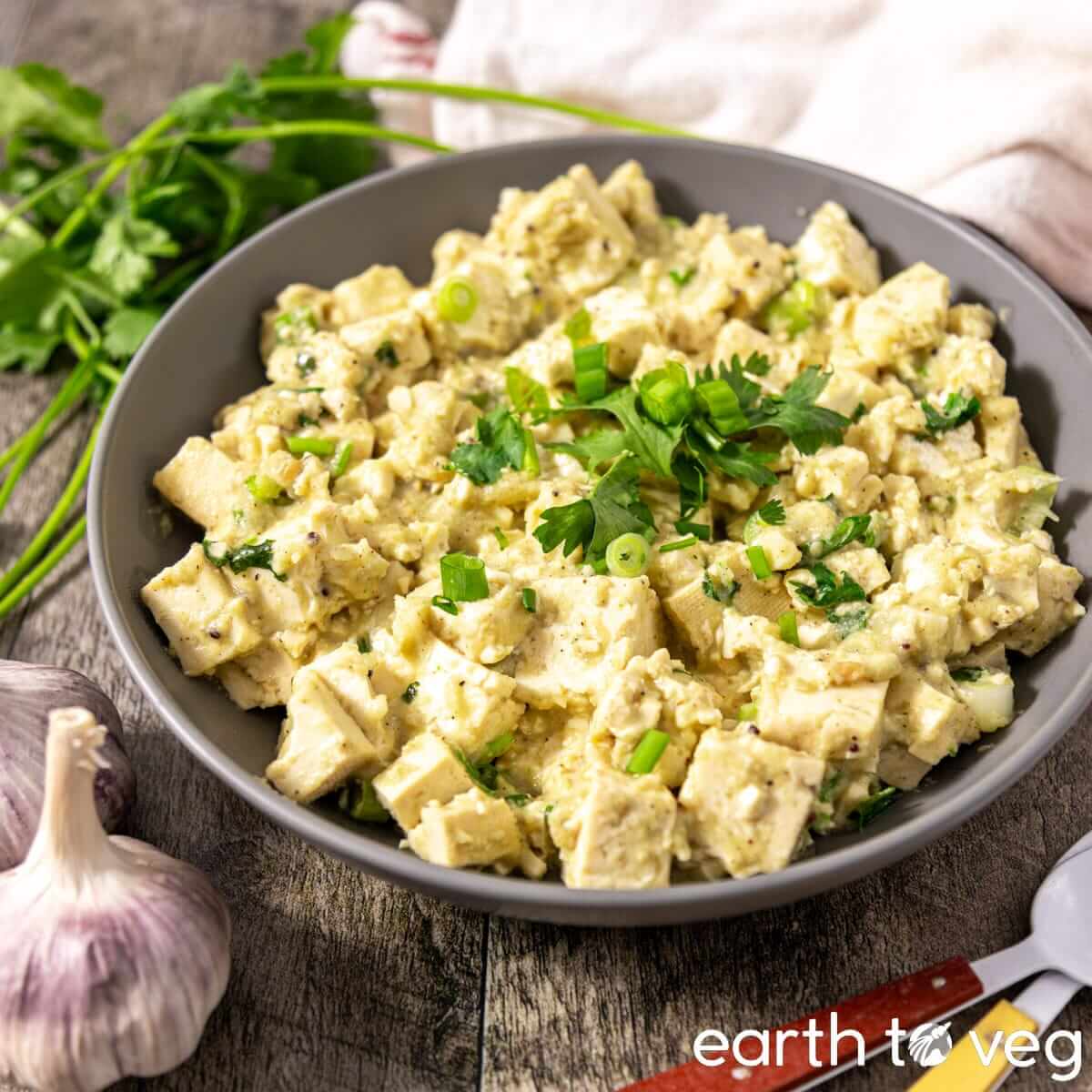 Coriander Chutney Tofu Scramble