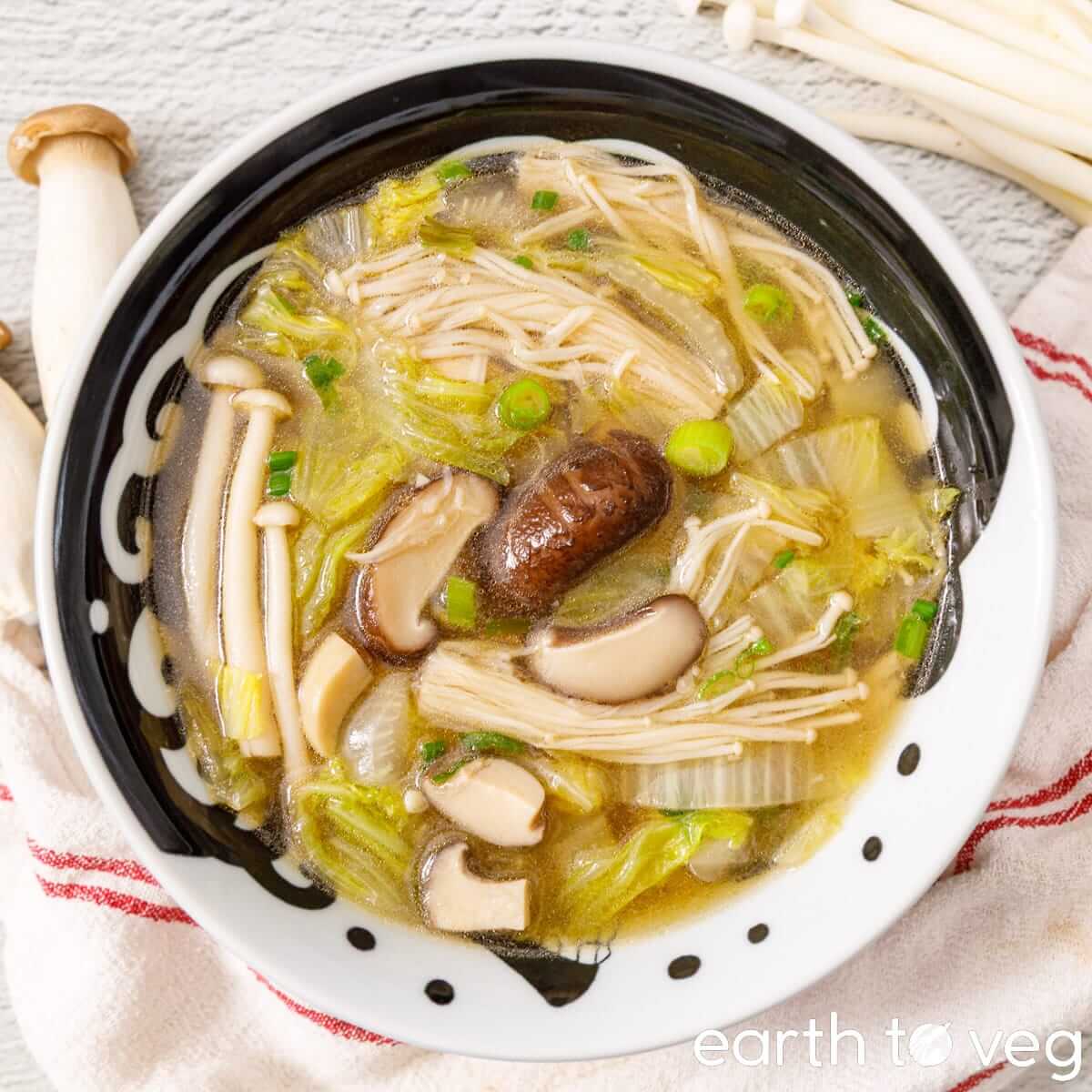 Napa Cabbage Soup with Mushrooms