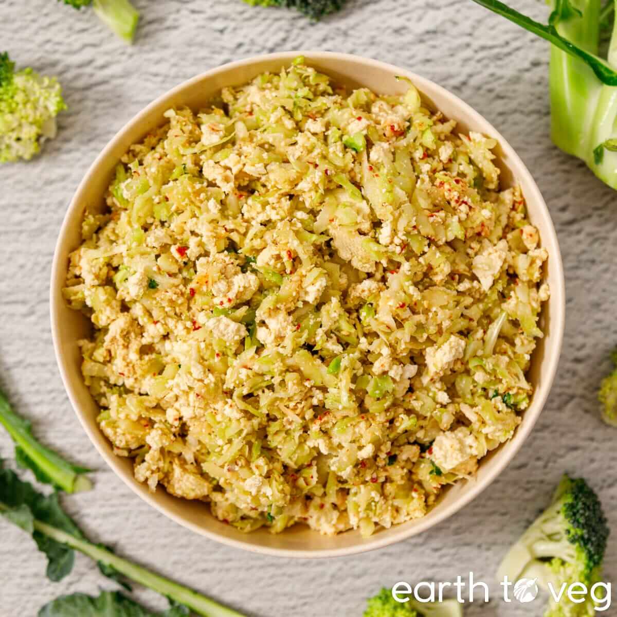 High Protein Broccoli Stalk Salad