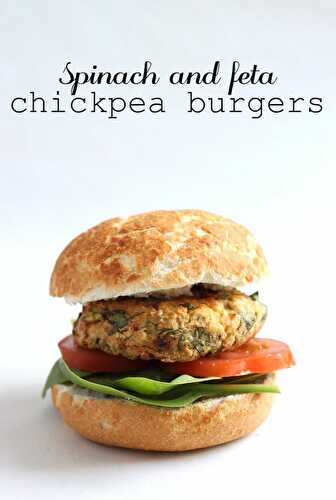 Spinach and feta chickpea burgers