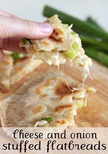 Cheese and onion stuffed flatbreads