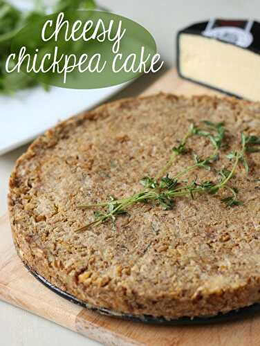 Cheesy chickpea cake