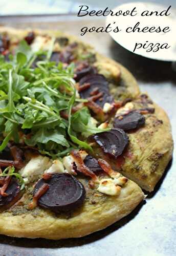 Beetroot and goat's cheese pizza with rocket