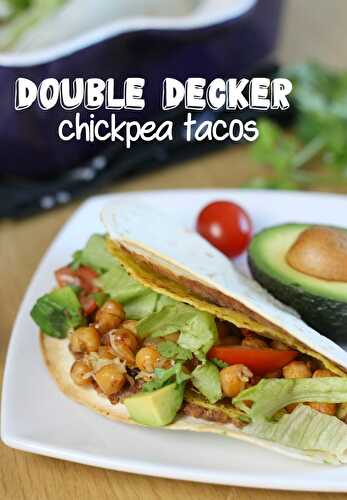 Double decker chickpea tacos