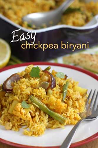 Easy chickpea biryani