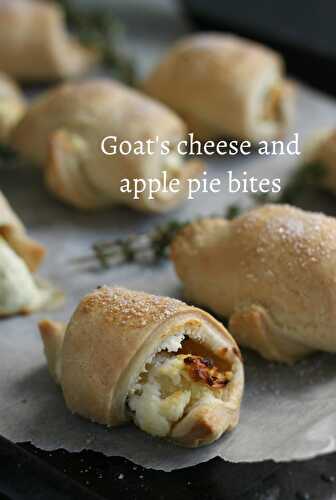 Goat's cheese and apple pie bites