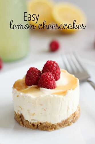 Easy lemon cheescakes