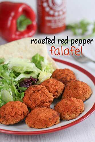 Roasted red pepper falafel