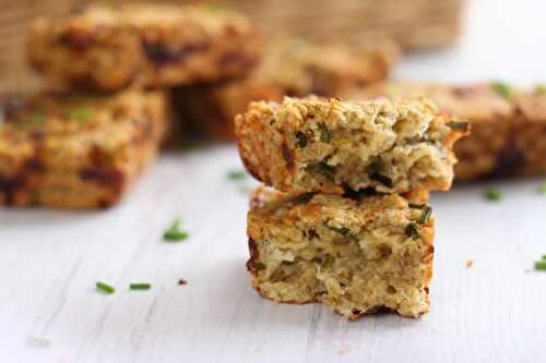 Cheese and chive savoury flapjacks