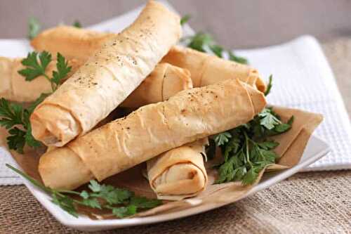 Black olive and halloumi filo cigars (sigara boregi)