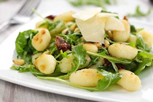 Toasted gnocchi salad