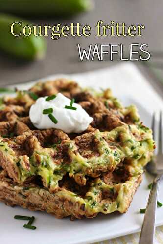 Courgette fritter waffles