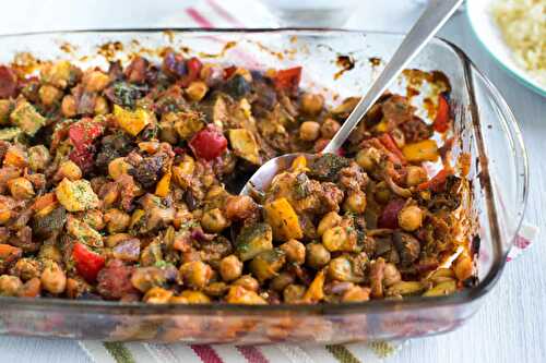Roasted vegetable ratatouille with chickpeas