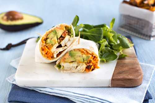 Avocado and halloumi wraps