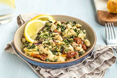 15 minute Tuscan beans with artichokes and spinach