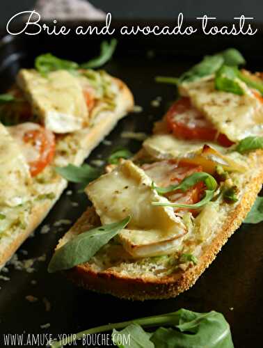 Brie and avocado toasts