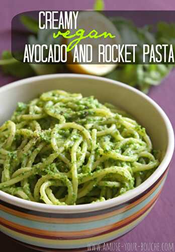Creamy avocado and rocket pasta