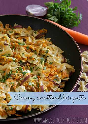 Creamy carrot and brie pasta