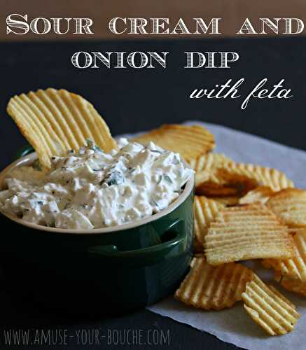 Sour cream and onion dip with feta