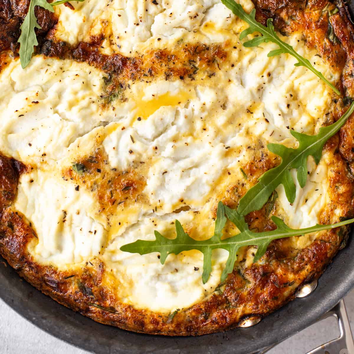 Creamy Ricotta Frittata with Caramelised Onions