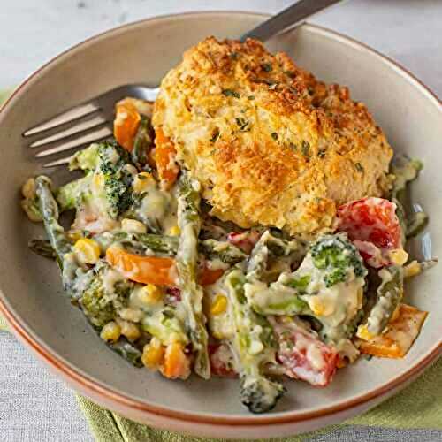 Vegetable Cobbler (with cheesy scone topping)