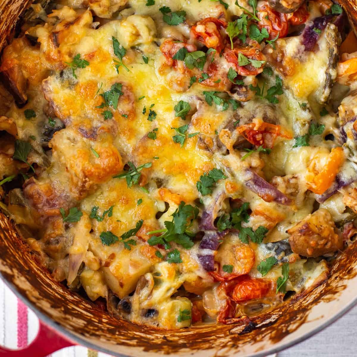 Cheesy Vegetable Potato Bake