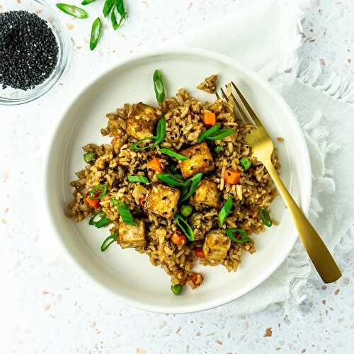 One Pan Vegan Tofu Fried Rice