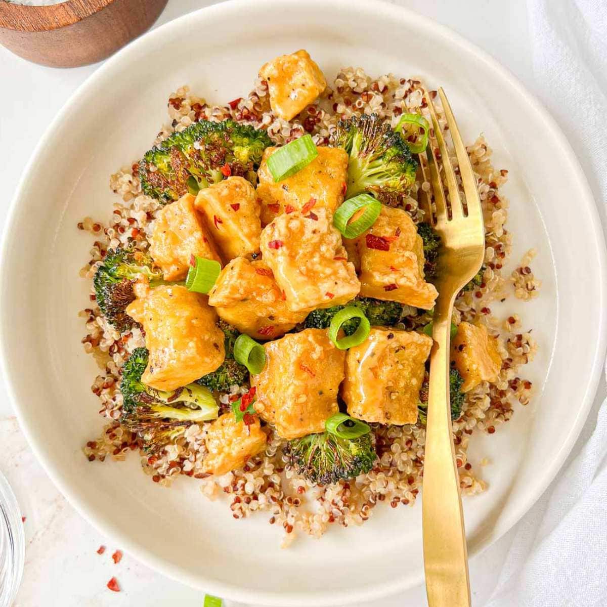 Easy Vegan Honey Mustard Tofu