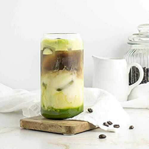 Easy Iced Dirty Matcha Latte