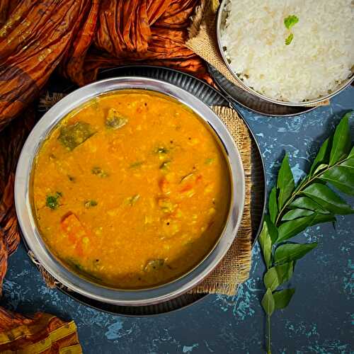 Instant Pot Vegetable Sambar / South Indian Lentil Stew