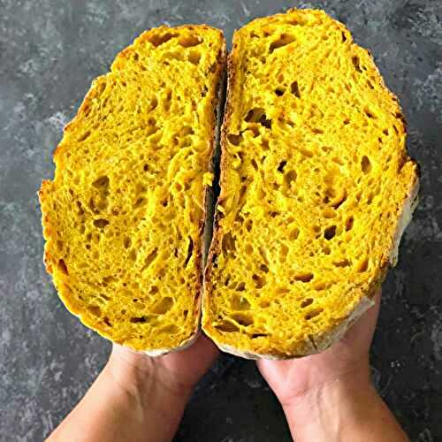 Turmeric Sourdough Bread with Caramelized Onions