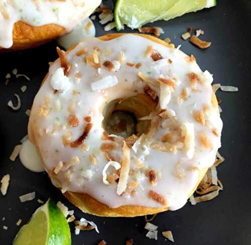 Air Fryer Toasted Coconut Lime Donuts