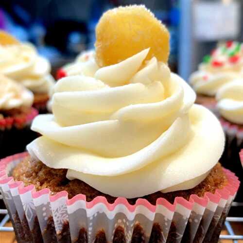 Candied Ginger Cupcakes with Cream Cheese Frosting