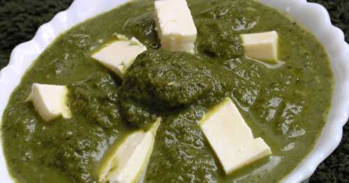 Cottage Cheese in Spinach Curry/Palak Paneer