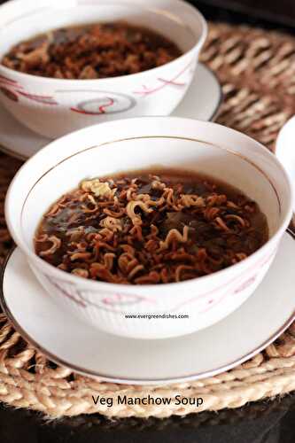 Vegetable Manchow Soup | veg manchow soup recipe