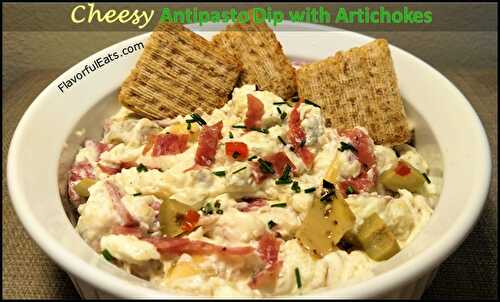 Cheesy Antipasto Dip with Artichokes