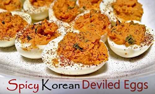 Spicy Korean Deviled Eggs