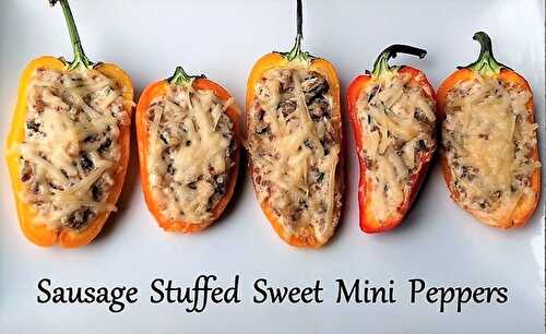 Sausage Stuffed Sweet Mini Peppers
