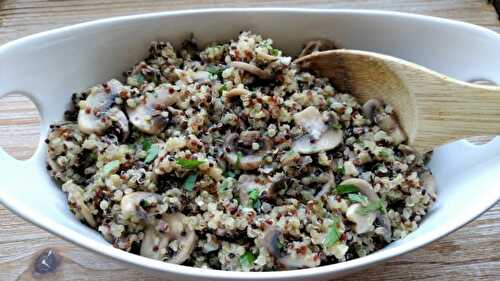Mushroom Garlic Quinoa