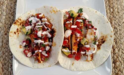 Achiote Chicken Tacos with Creamy Chipotle Sauce