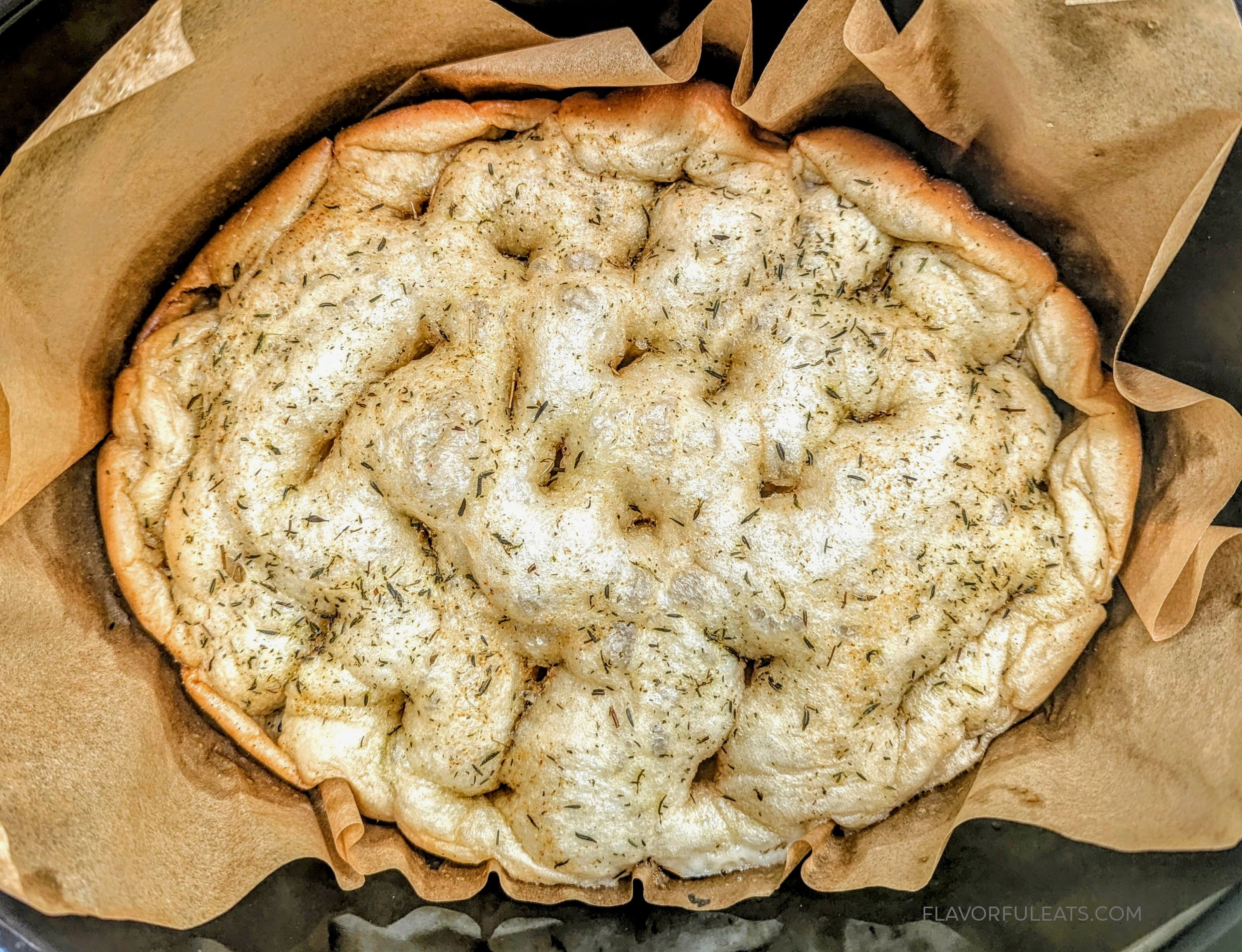 Slow Cooker Herbed Focaccia Bread