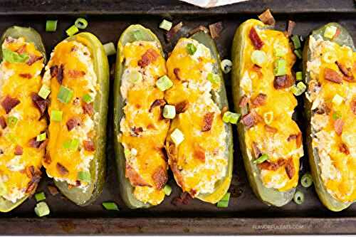 Air Fryer Chicken Bacon Ranch Stuffed Pickles