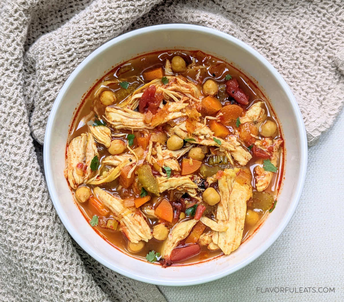 Slow Cooker Harissa Chicken Soup
