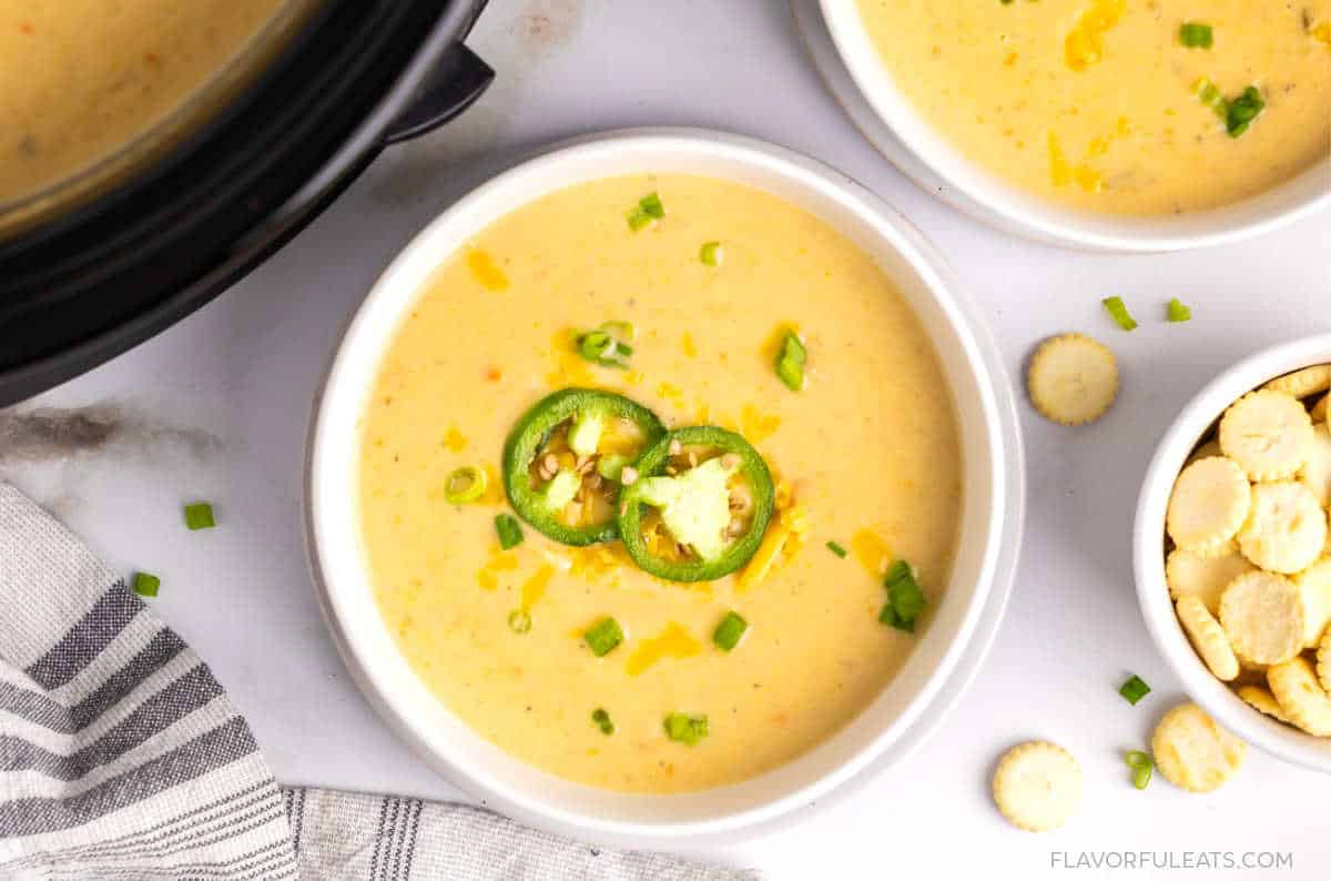 Slow Cooker Jalapeno Cheddar Potato Soup