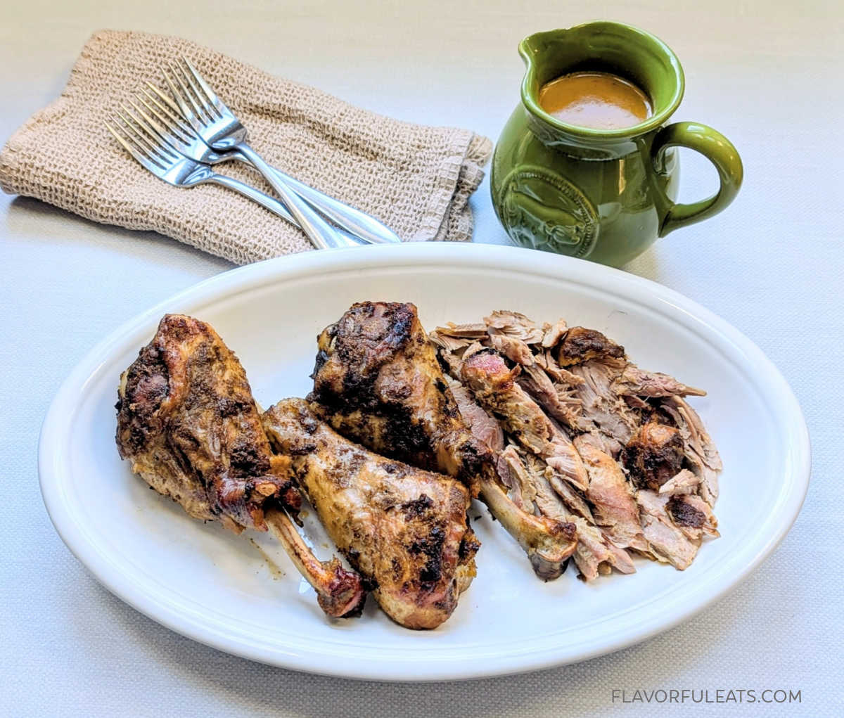 Slow Cooker Turkey Legs with Onion Gravy