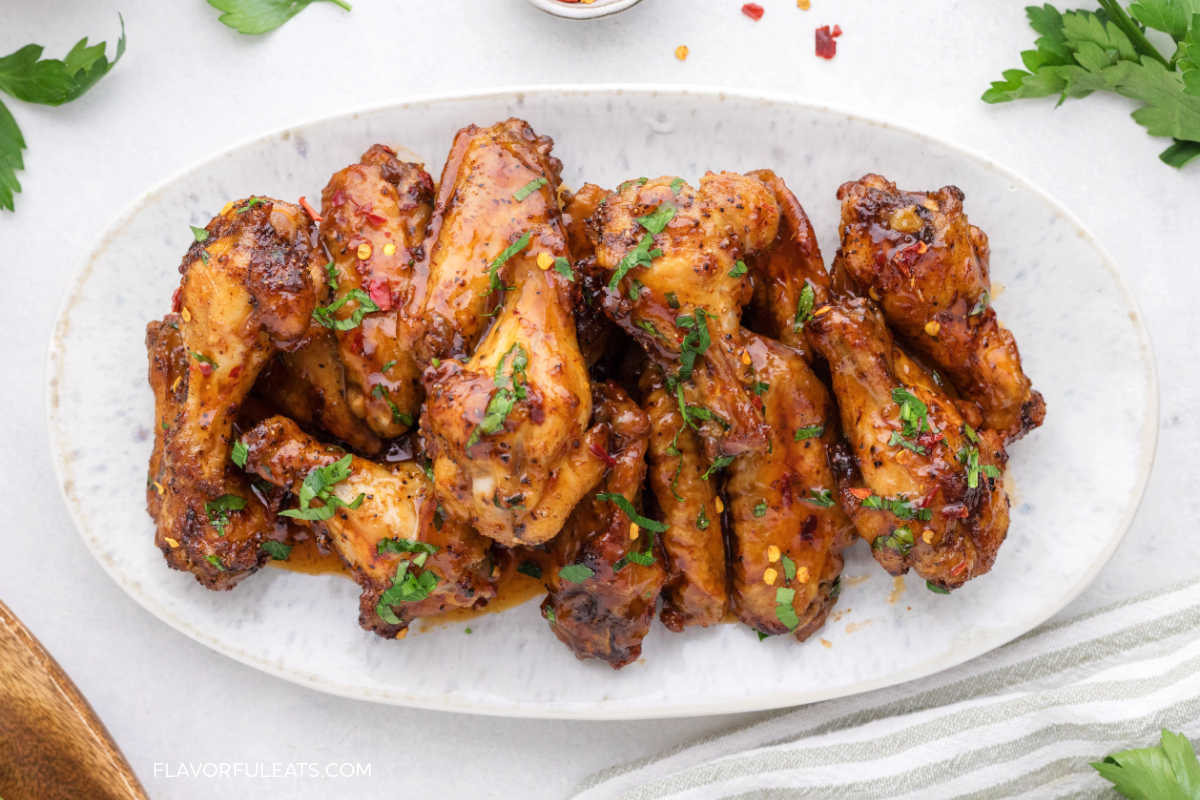 Air Fryer Honey Sriracha Chicken Wings